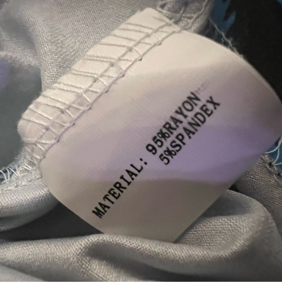 Ours | Blue and black maxi dress, patterned skirt. Small. Can fit medium. - Picture 7 of 7